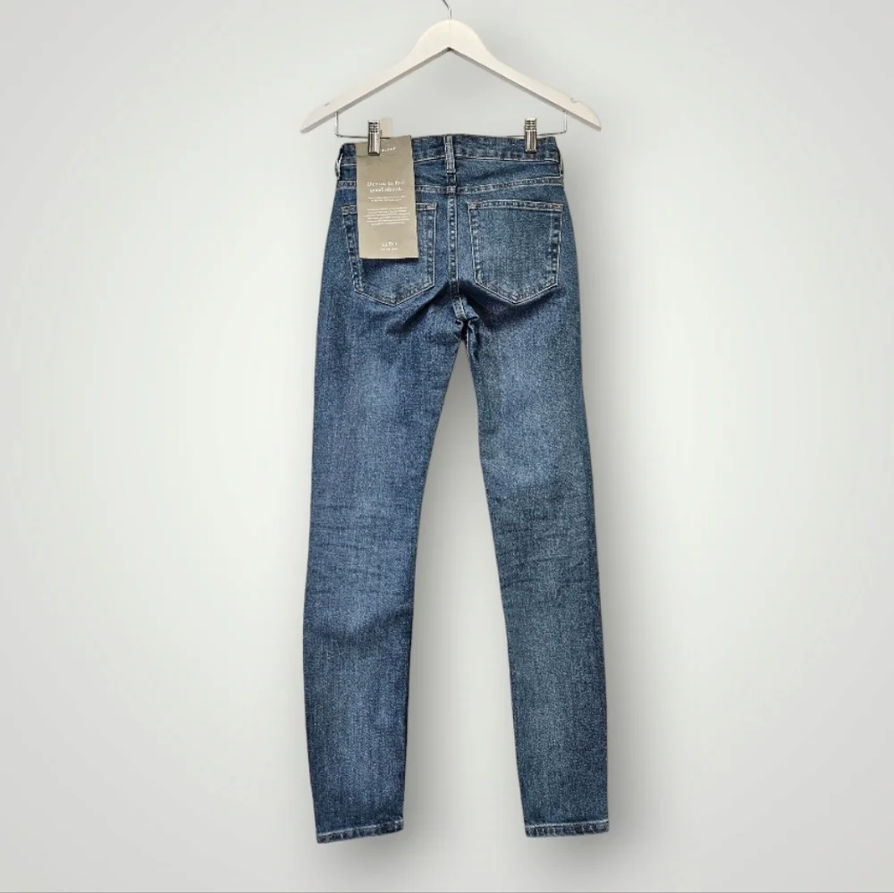 NWT EVERLANE‎ Jeans Womens Size 23 Tall Blue Mid-Rise Skinny Denim - Picture 3 of 11